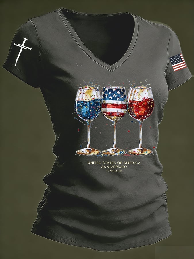 Women's 250th Anniversary Printed Casual T-shirt-America250