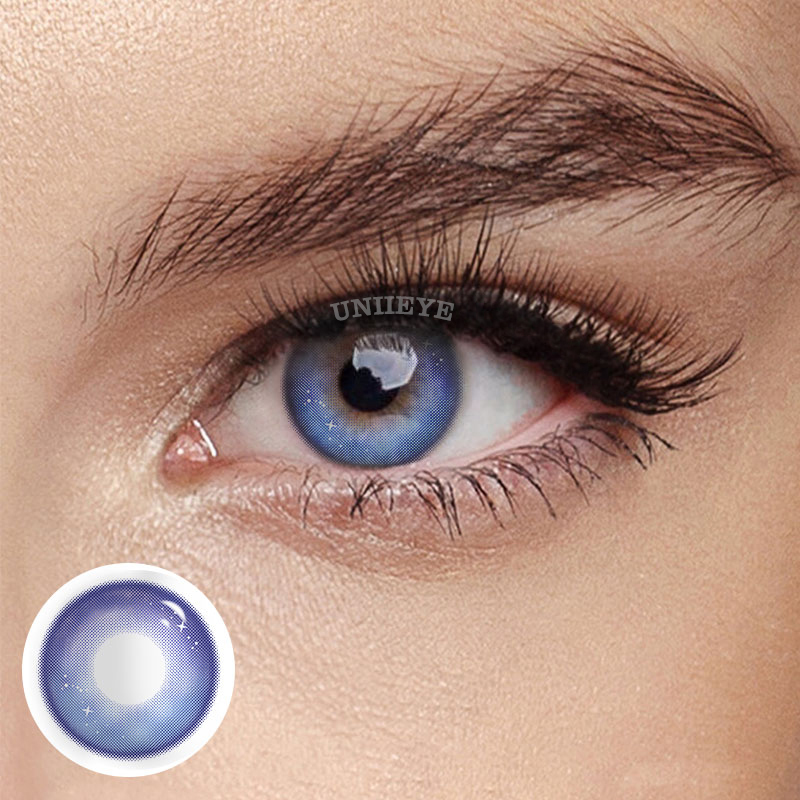 Uniieye Genshin Moon Blue Violet Prescription Colored Contact Lenses-UNIIEYE
