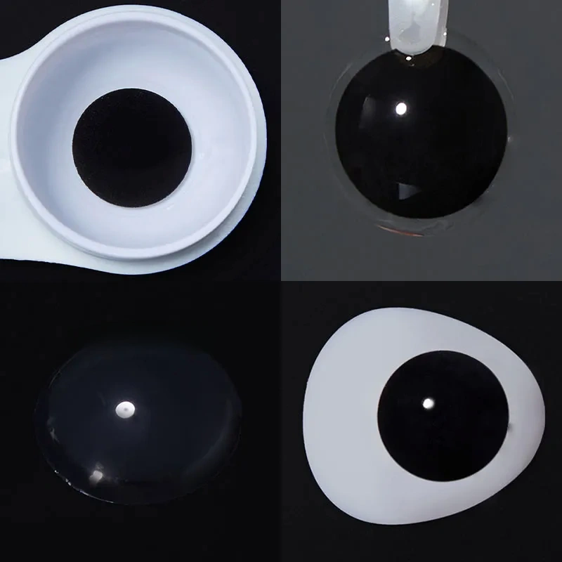 Uniieye Blind Black Mini Sclera Prescription Cosplay Colored Contact Lenses