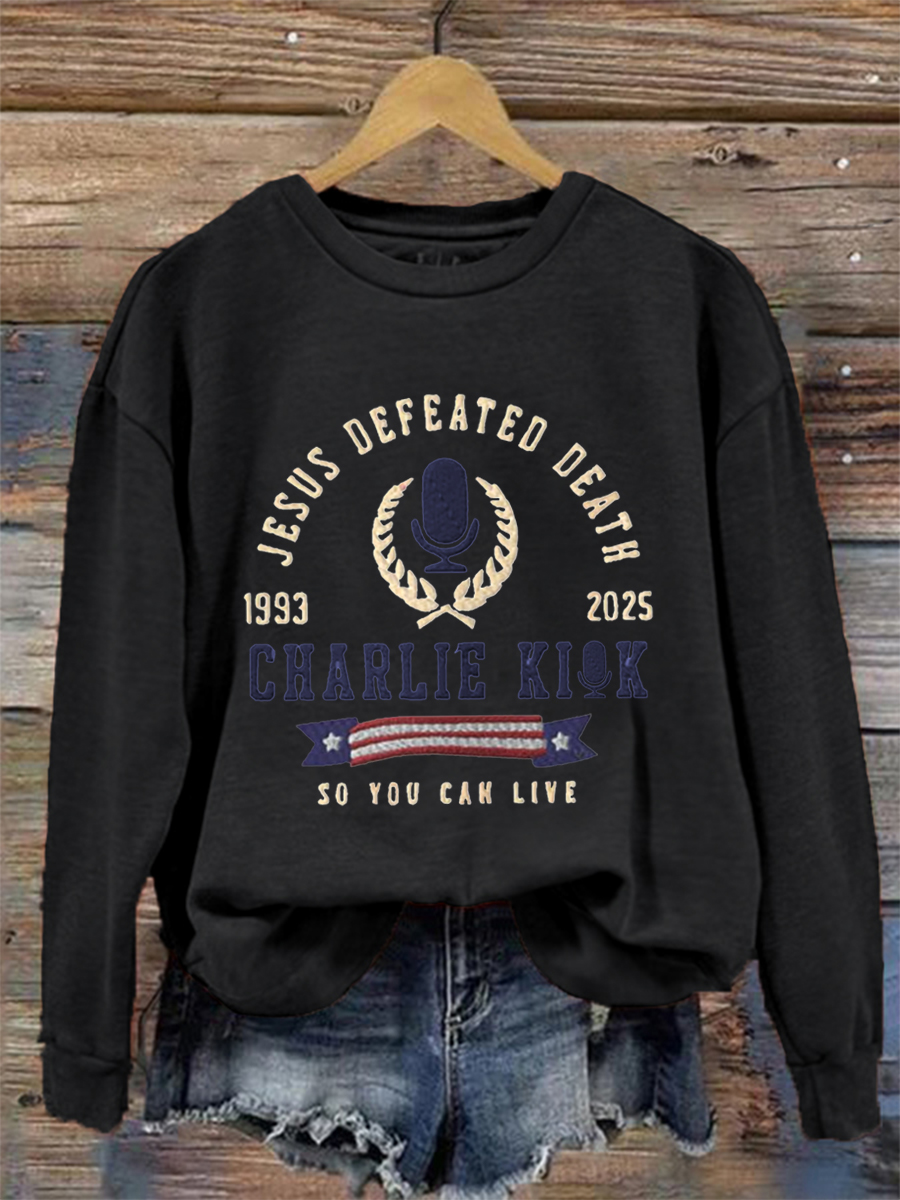 Women's Jesus Defeated Death So You Can Live R.I.P C.K Sweatshirt-America250