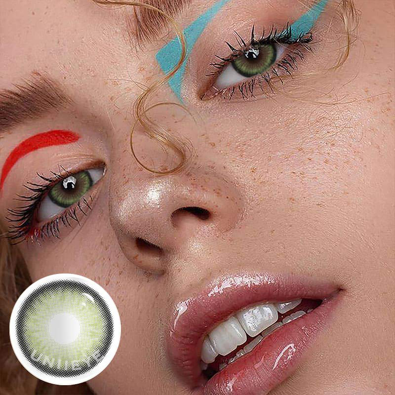 Uniieye Norko Green Prescription Colored Contact Lenses