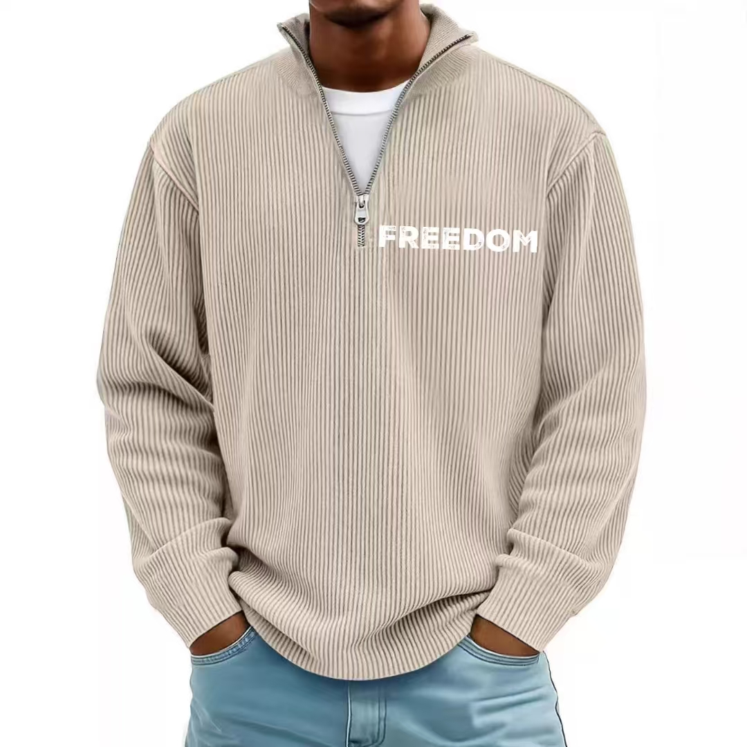 Men's Freedom Ribbed Quarter-Zip Sweatshirt-America250