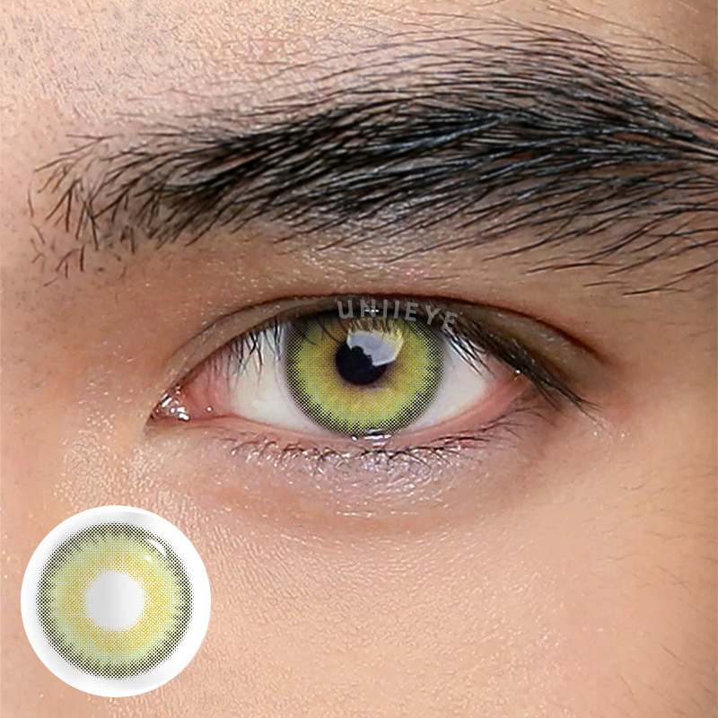 Uniieye Siren Green Prescription Men Colored Contact Lenses