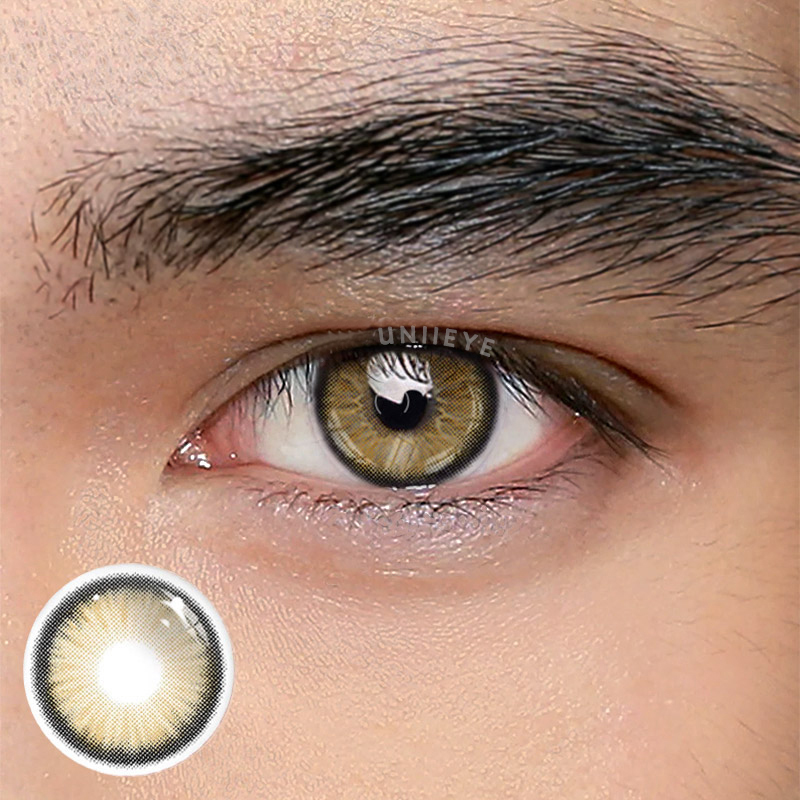 Uniieye Norko Brown Prescription Men Colored Contact Lenses