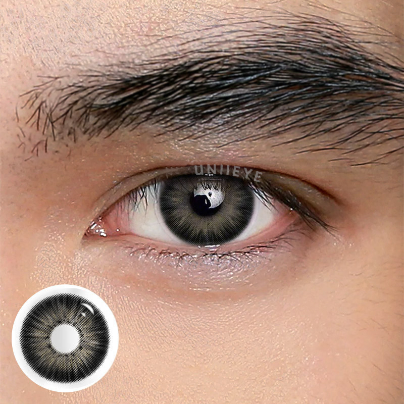 Uniieye New York III Black Prescription Men Colored Contact Lenses