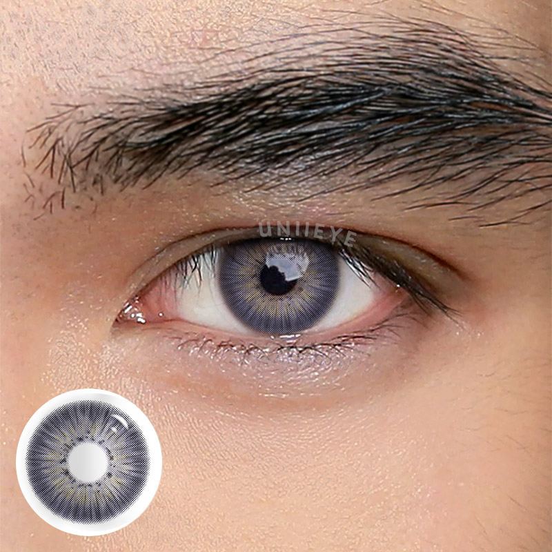 Uniieye New York III Violet Prescription Men Colored Contact Lenses