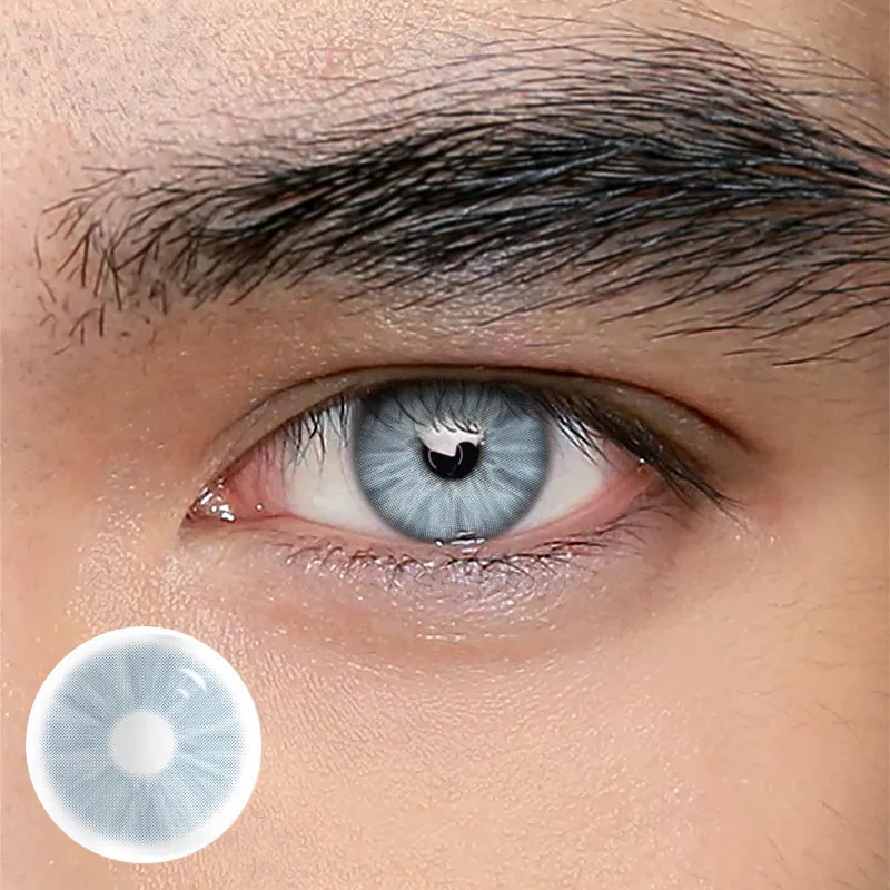 Uniieye Meta Blue Prescription Men Colored Contact Lenses
