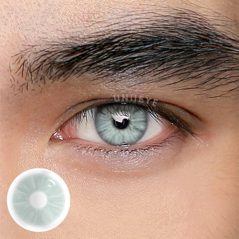 Uniieye Meta Green Prescription Men Colored Contact Lenses