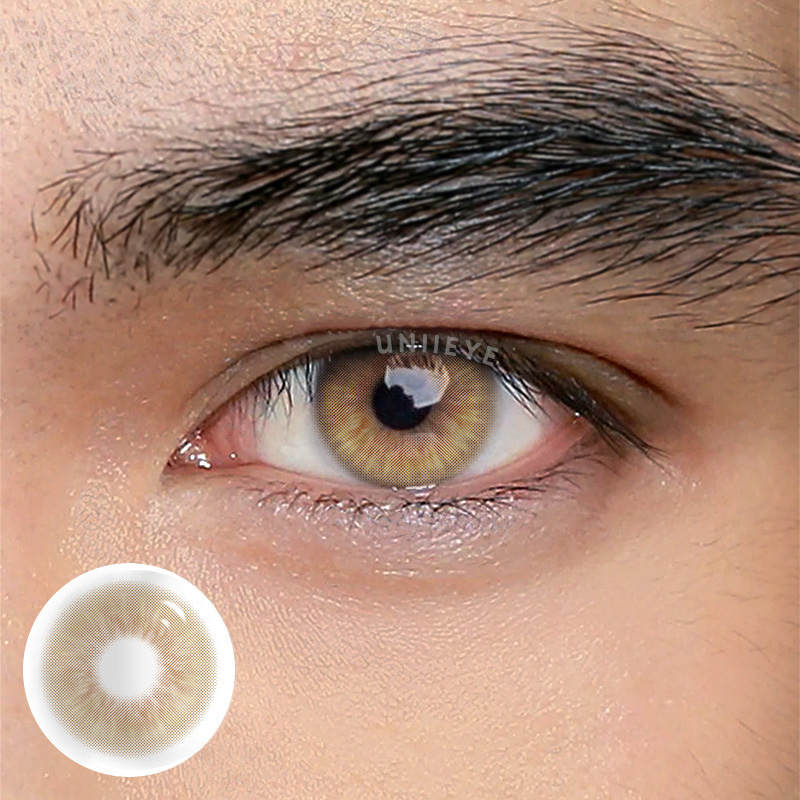Uniieye Sin Brown Prescription Men Colored Contact Lenses