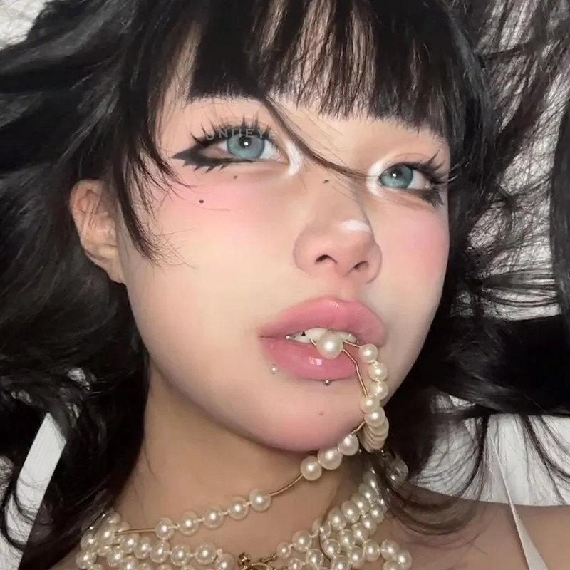 Uniieye Neo Glamour Blue Green Prescription Colored Contact Lenses