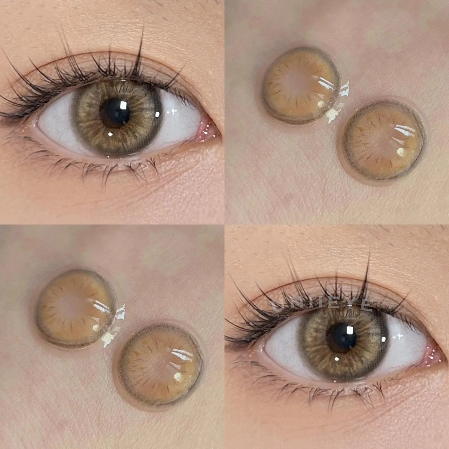 Uniieye Neo Sunflower Brown Prescription Colored Contact Lenses