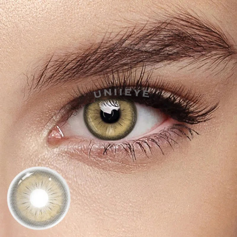 Uniieye Neo Sunflower Brown Prescription Colored Contact Lenses