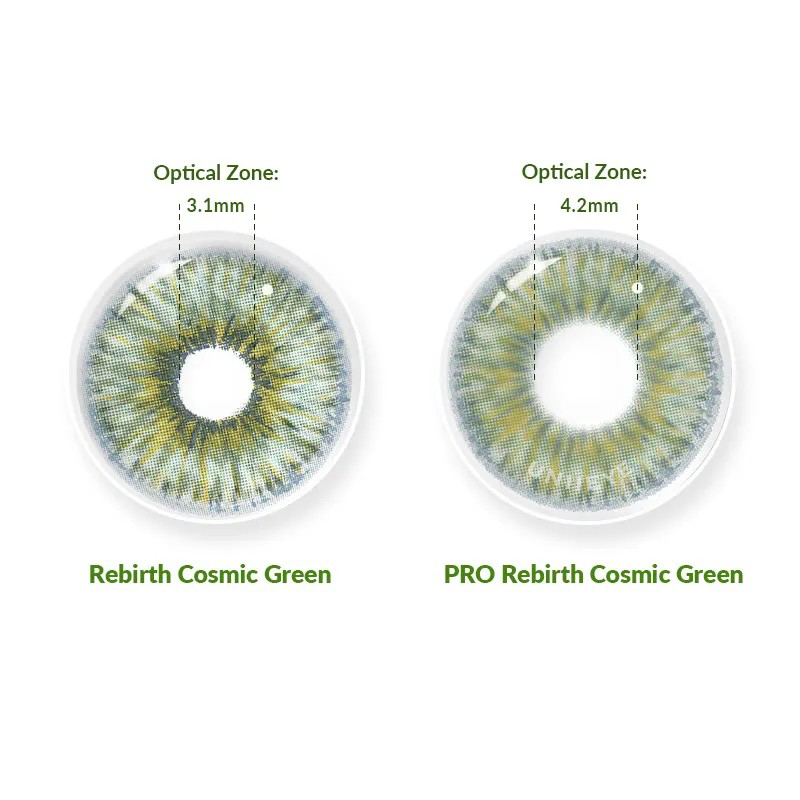 Uniieye Rebirth Cosmic Green Prescription Colored Contact Lenses