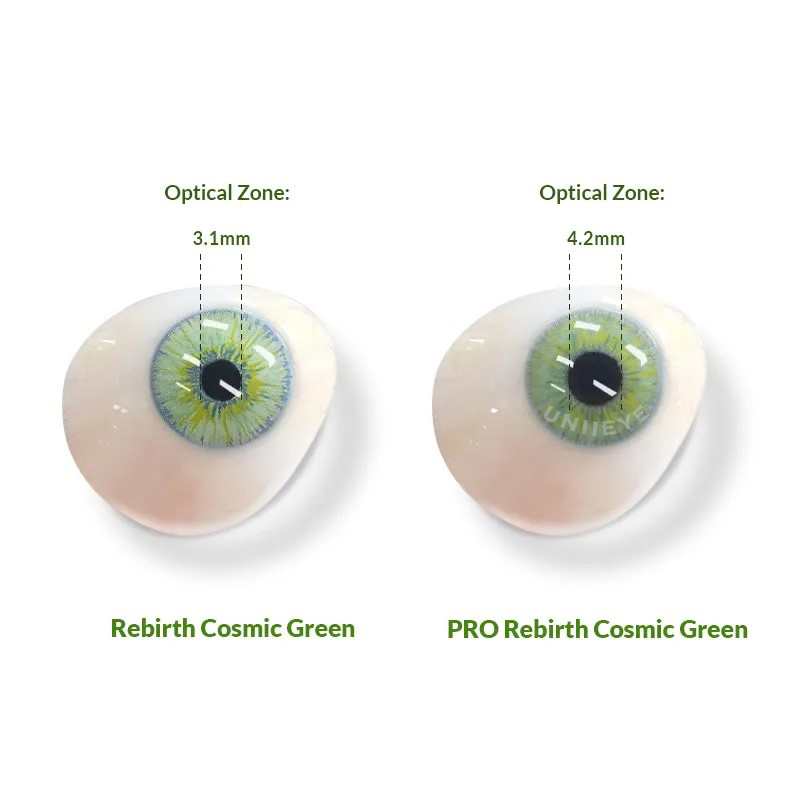 Uniieye Rebirth Cosmic Green Prescription Colored Contact Lenses