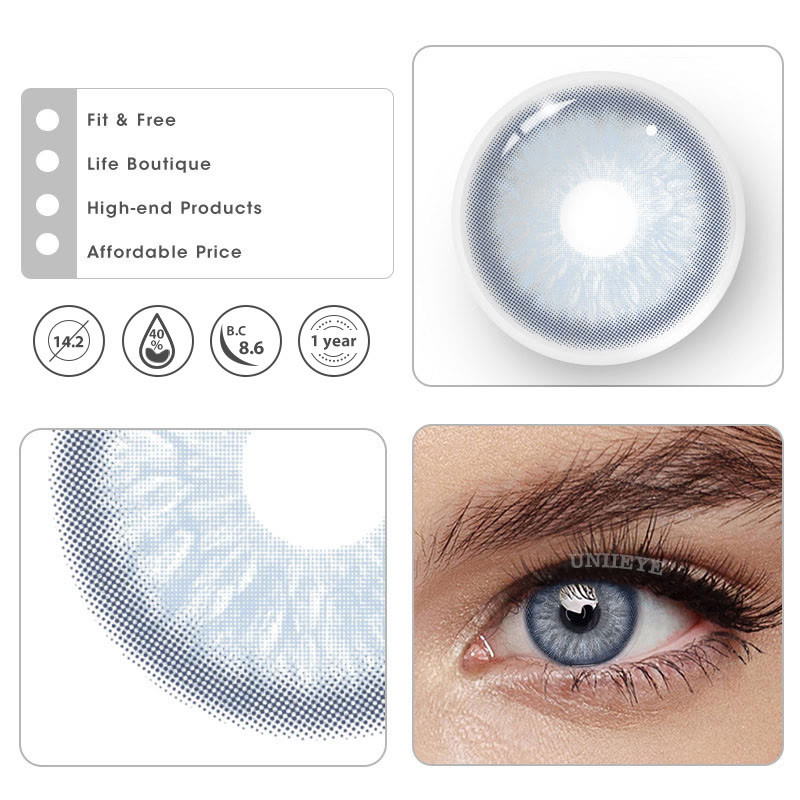 Uniieye Nordic DNA Blue Colored Contact Lenses-UNIIEYE