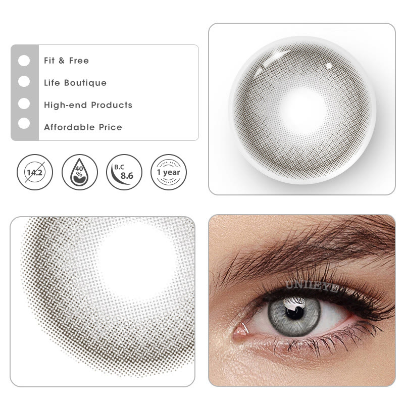 Uniieye Apex Grey Colored Contact Lenses-UNIIEYE