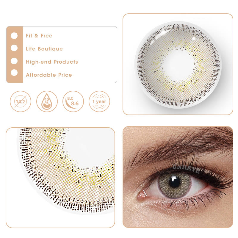 Uniieye Megan Brown Colored Contact Lenses-UNIIEYE