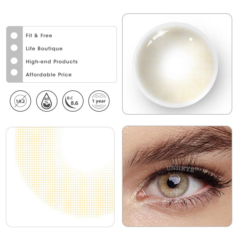 Uniieye Aurora Brown Prescription Colored Contact Lenses-UNIIEYE
