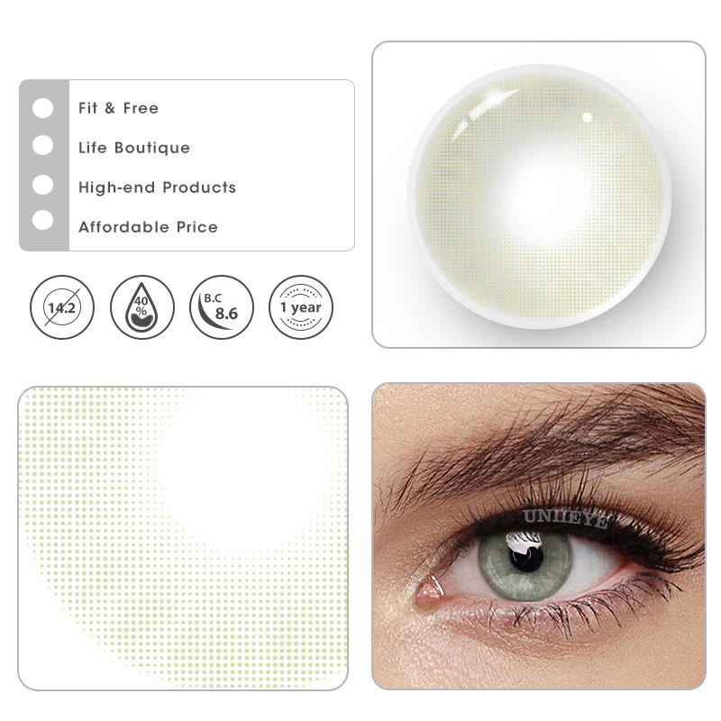 Uniieye Aurora Crystal Grey Colored Contact Lenses-UNIIEYE