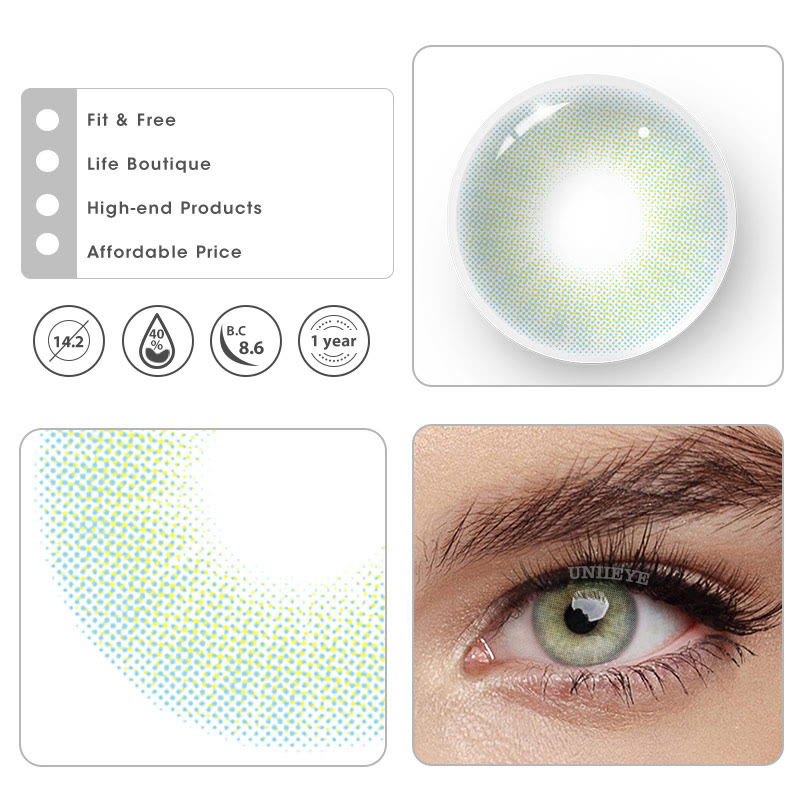 Uniieye Hidrocor II Topazio Prescription Colored Contact Lenses-UNIIEYE