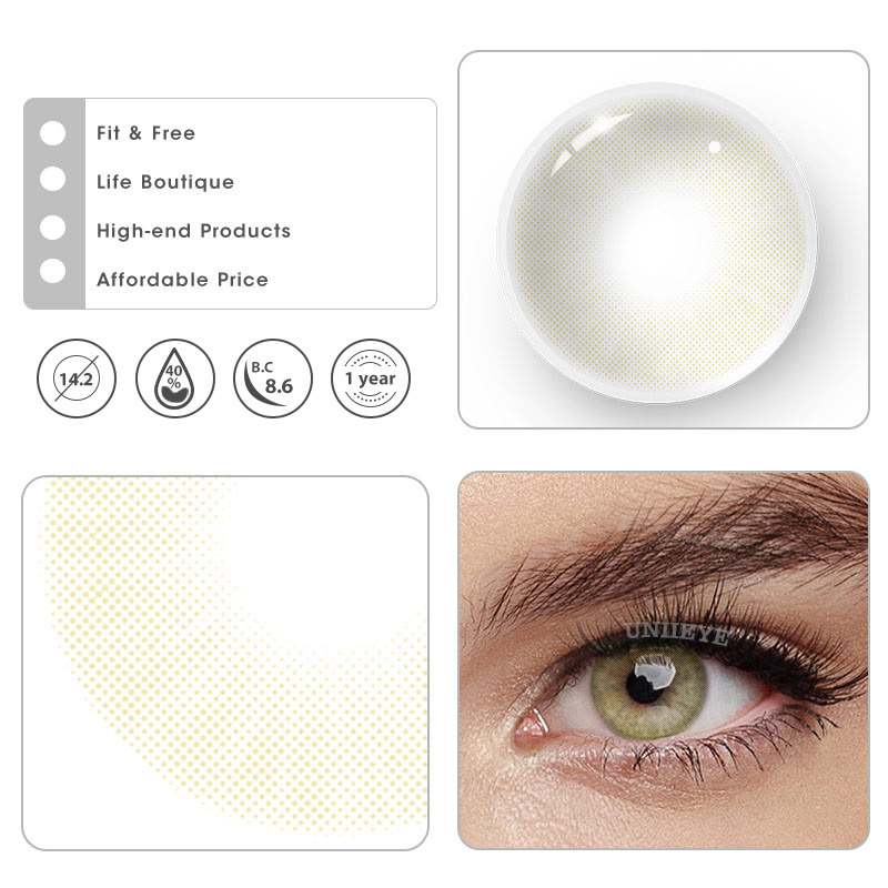 Uniieye Hidrocor II Mel Prescription Colored Contact Lenses-UNIIEYE