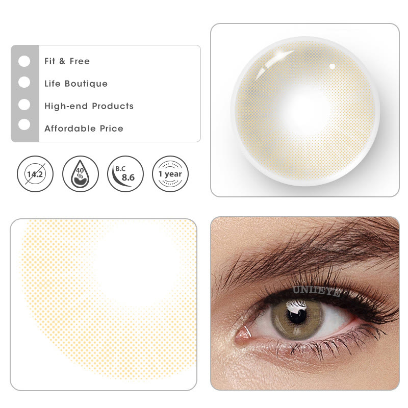 Uniieye Hidrocor II Avela Prescription Colored Contact Lenses-UNIIEYE