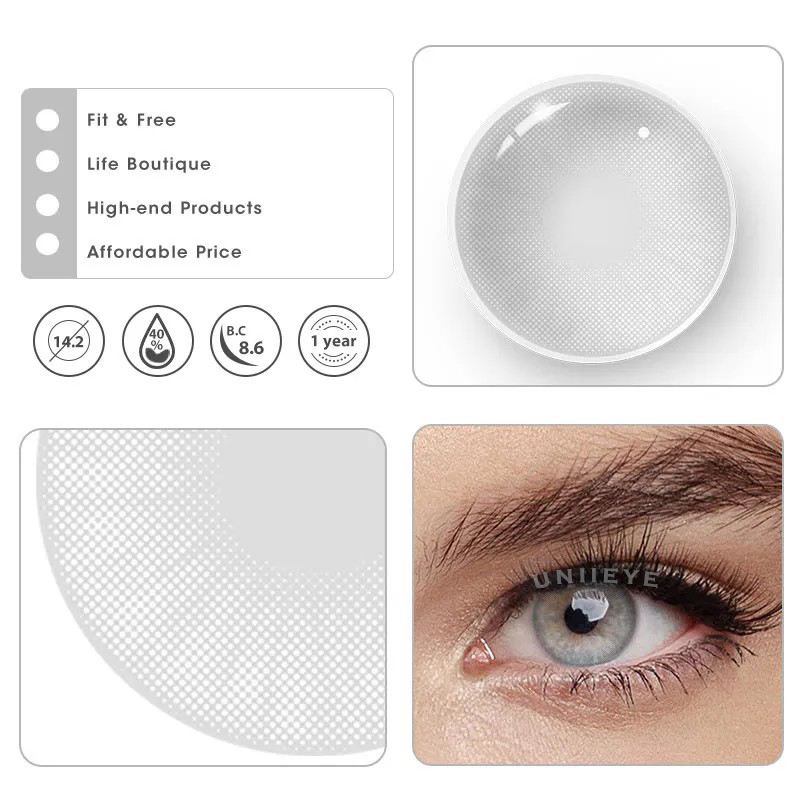 Uniieye Hidrocor II Ice Prescription Colored Contact Lenses