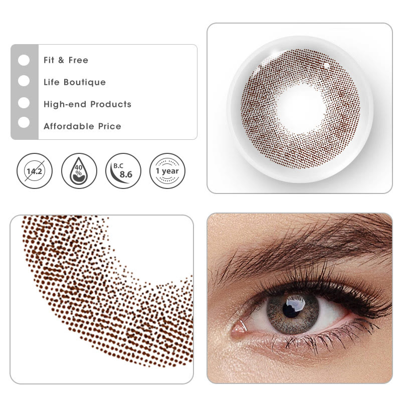 Uniieye Queen Brown Prescription Colored Contact Lenses-UNIIEYE