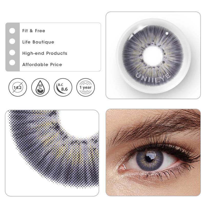 Uniieye New York III Violet Prescription Colored Contact Lenses