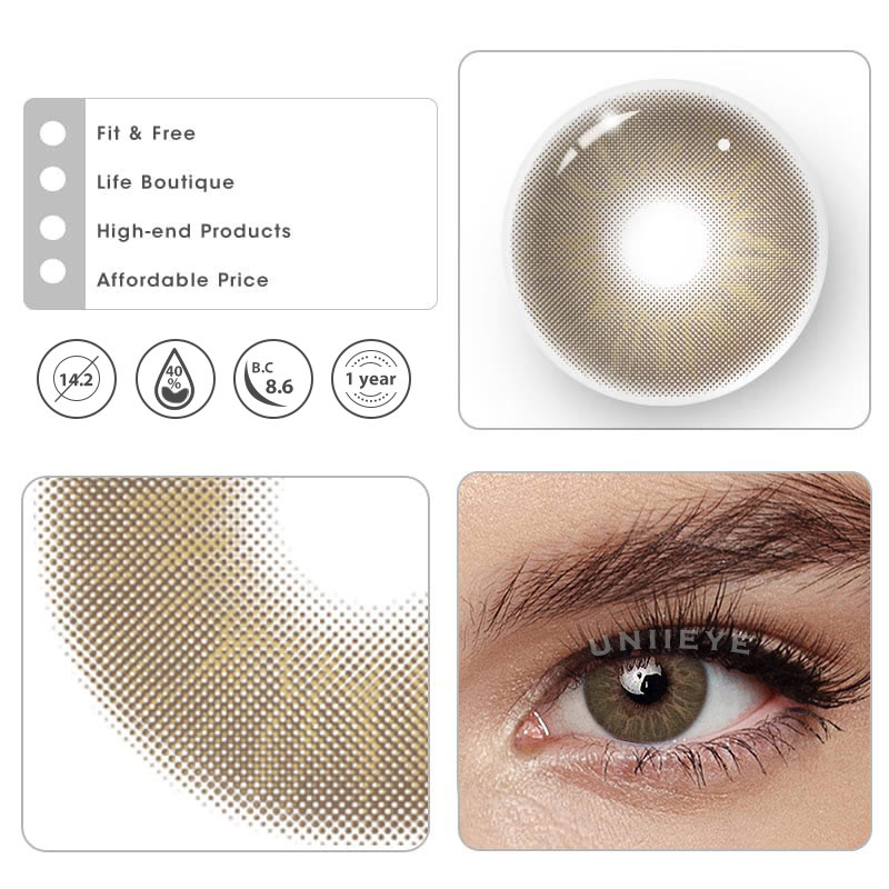 Uniieye Eros Brown Prescription Colored Contact Lenses