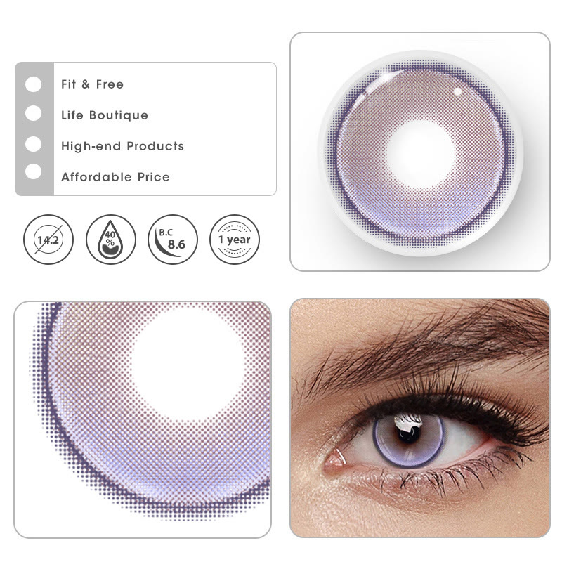 Uniieye Future World Violet Prescription Colored Contact Lenses-UNIIEYE