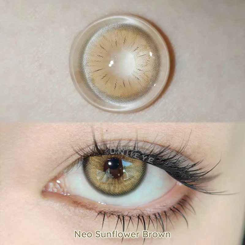 Uniieye Neo Sunflower Brown Prescription Colored Contact Lenses