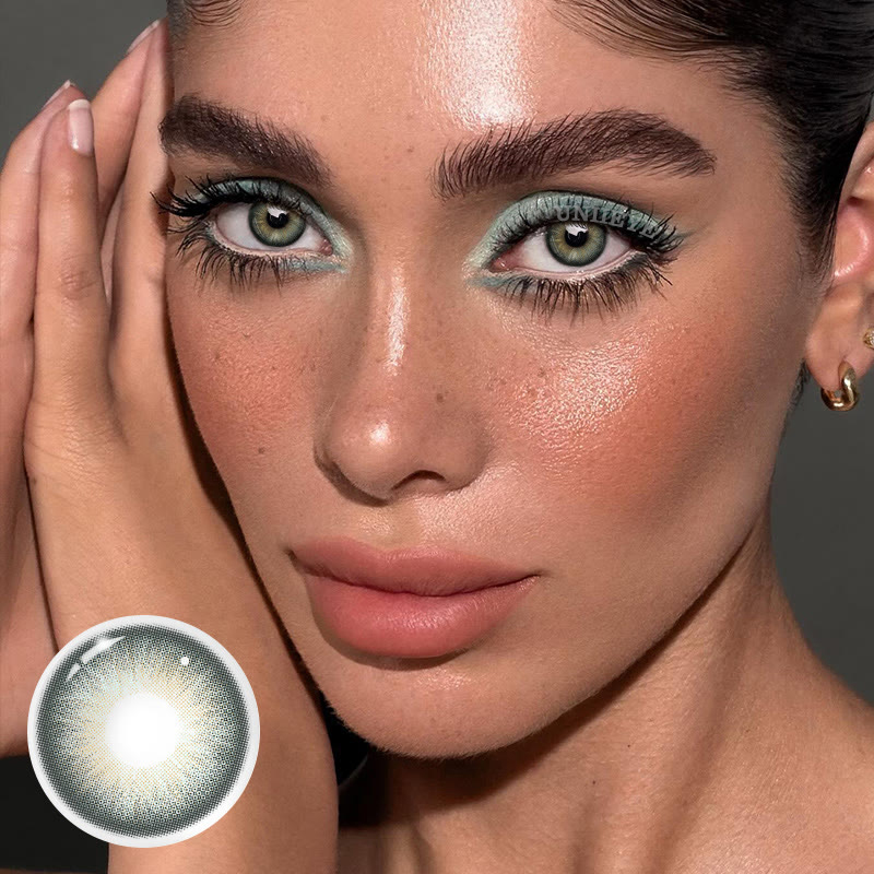 Uniieye Barbie Taylor Green Prescription Colored Contact Lenses-UNIIEYE