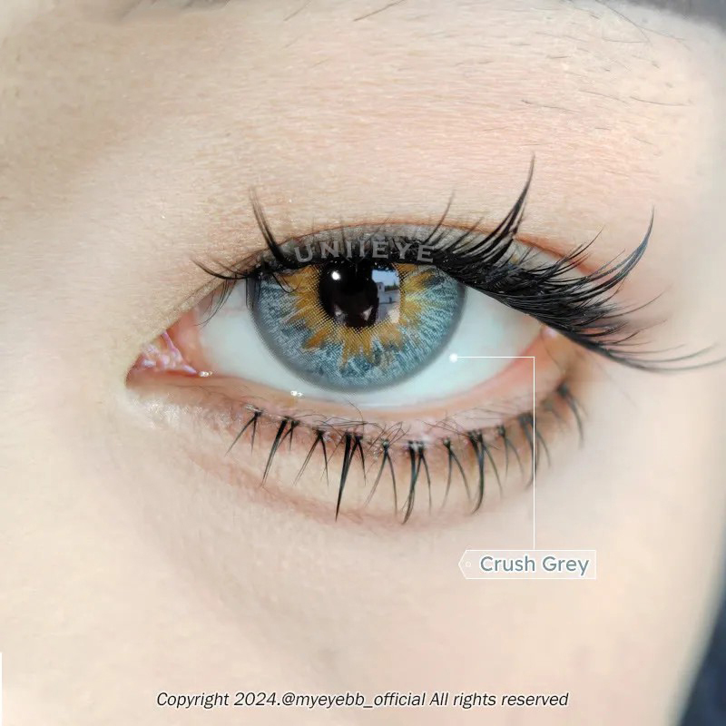 Uniieye Crush Grey Prescription Colored Contact Lenses