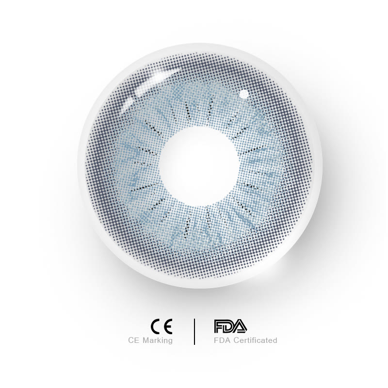 Uniieye Neo Sunflower Blue Prescription Colored Contact Lenses