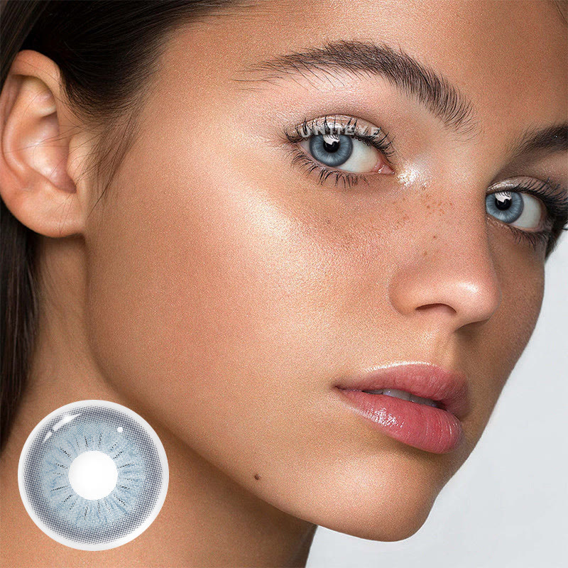 Uniieye Neo Sunflower Blue Prescription Colored Contact Lenses