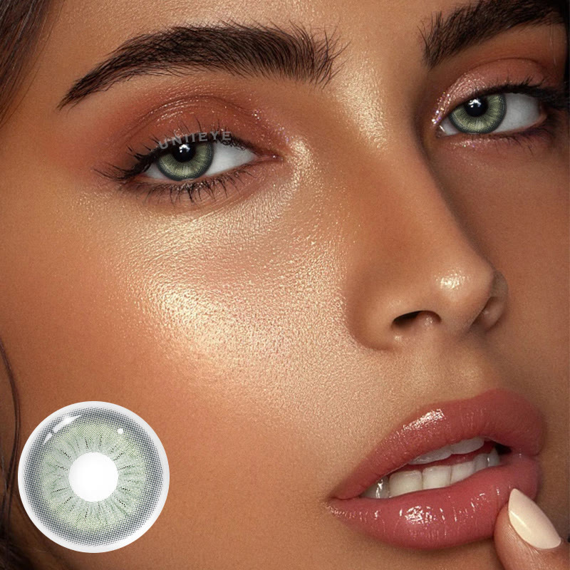 Uniieye Neo Sunflower Green Prescription Colored Contact Lenses