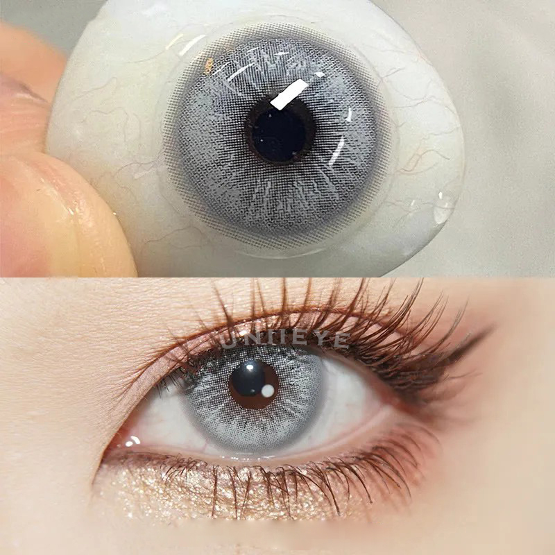 Uniieye Neo Sunflower Grey Prescription Colored Contact Lenses