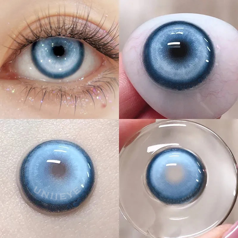 Uniieye Cyber Blue Prescription Cosplay Colored Contact Lenses | 6 Months