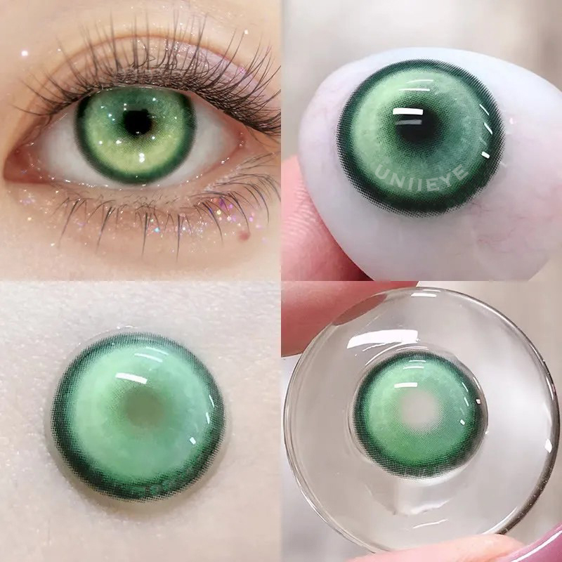 Uniieye Cyber Green Prescription Cosplay Colored Contact Lenses | 6 Months