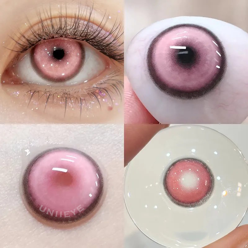 Uniieye Cyber Pink Prescription Cosplay Colored Contact Lenses | 6 Months