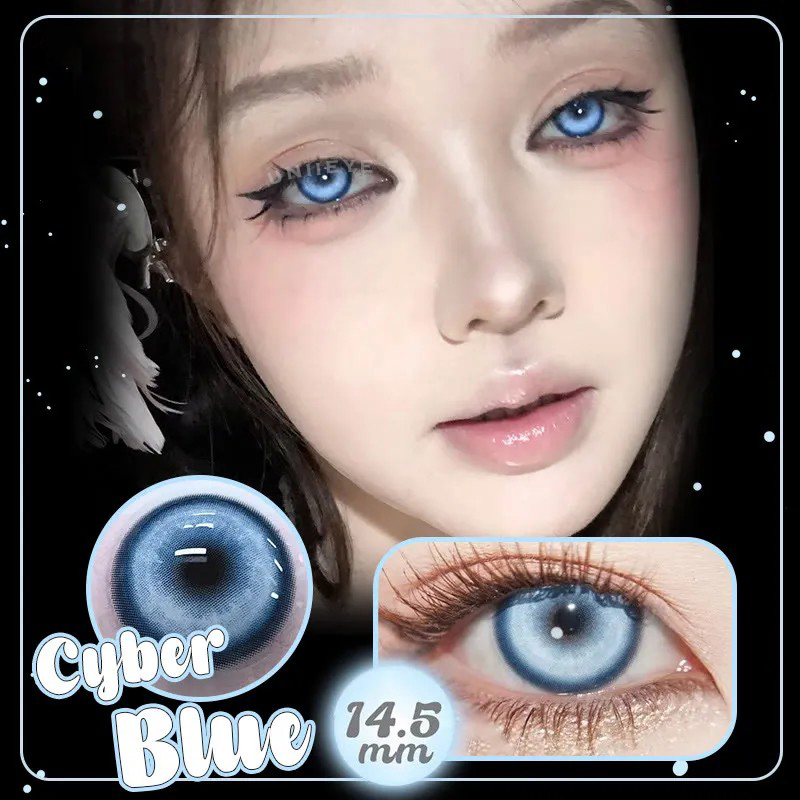 Uniieye Cyber Blue Prescription Cosplay Colored Contact Lenses | 6 Months