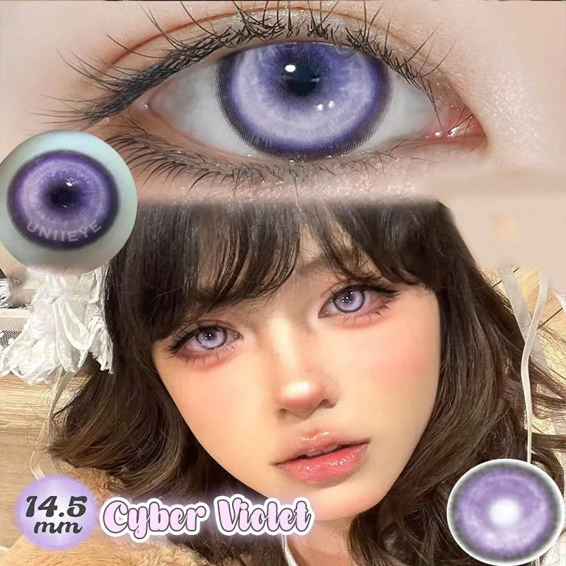Uniieye Cyber Violet Cosplay Colored Contact Lenses | 6 Months