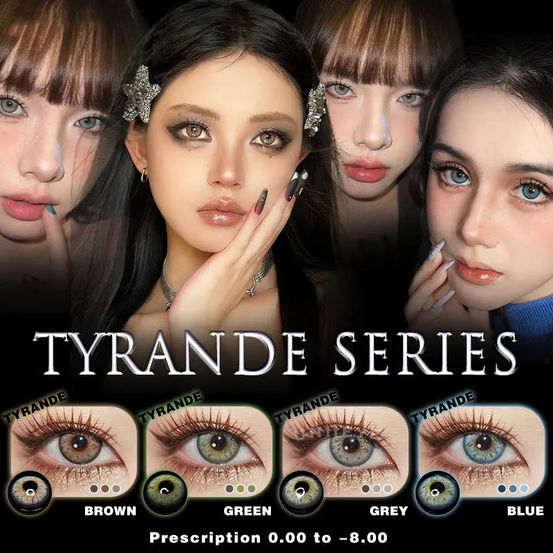 Uniieye Tyrande Blue Prescription Colored Contact Lenses