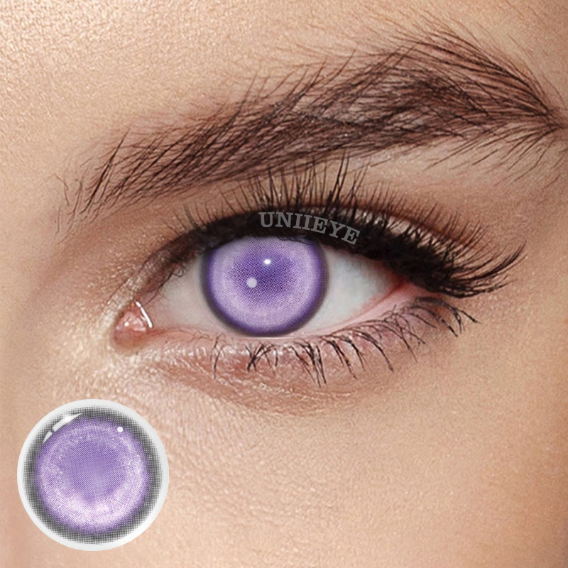 Uniieye Cyber Mesh Violet Prescription Cosplay Colored Contact Lenses | 6 Months-UNIIEYE