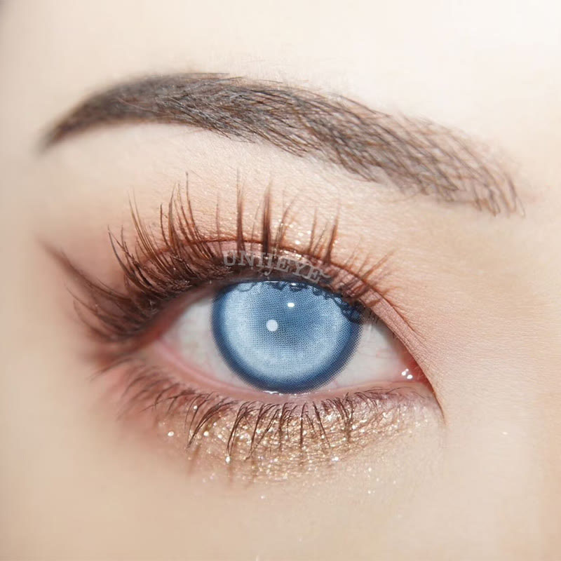 Uniieye Cyber Mesh Blue Prescription Cosplay Colored Contact Lenses | 6 Months-UNIIEYE