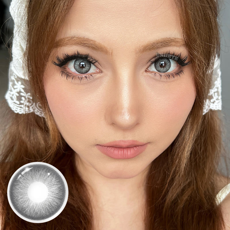Uniieye Barbie Taylor Grey Prescription Colored Contact Lenses-UNIIEYE