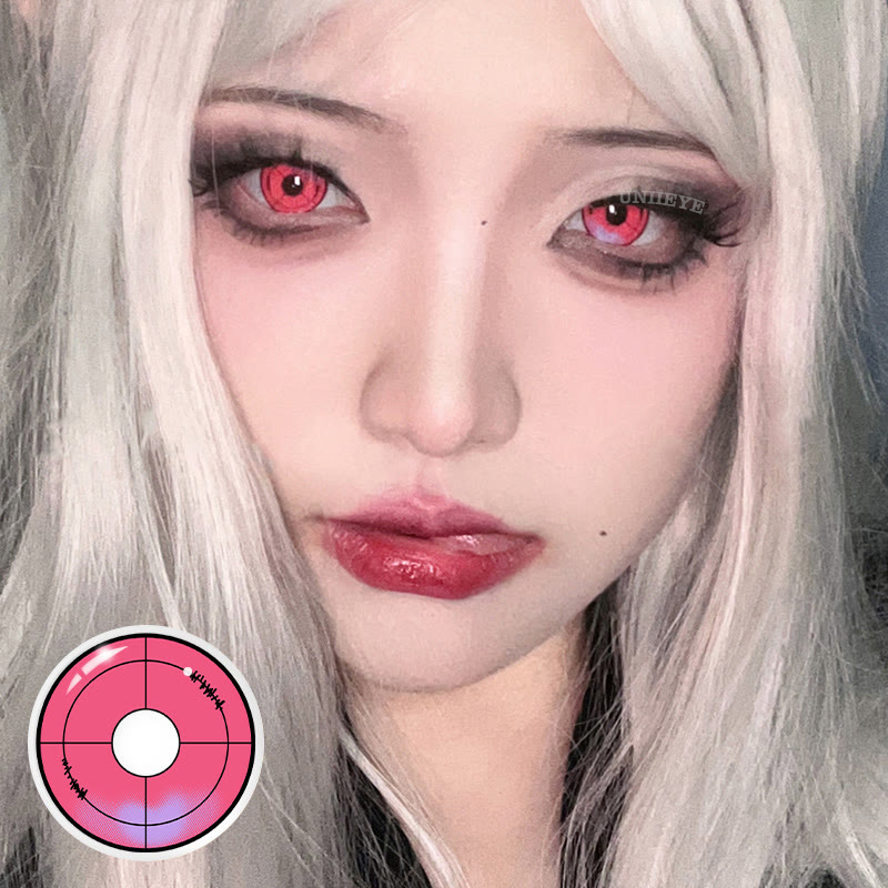Uniieye Red Violet Cosplay Colored Contact Lenses-UNIIEYE