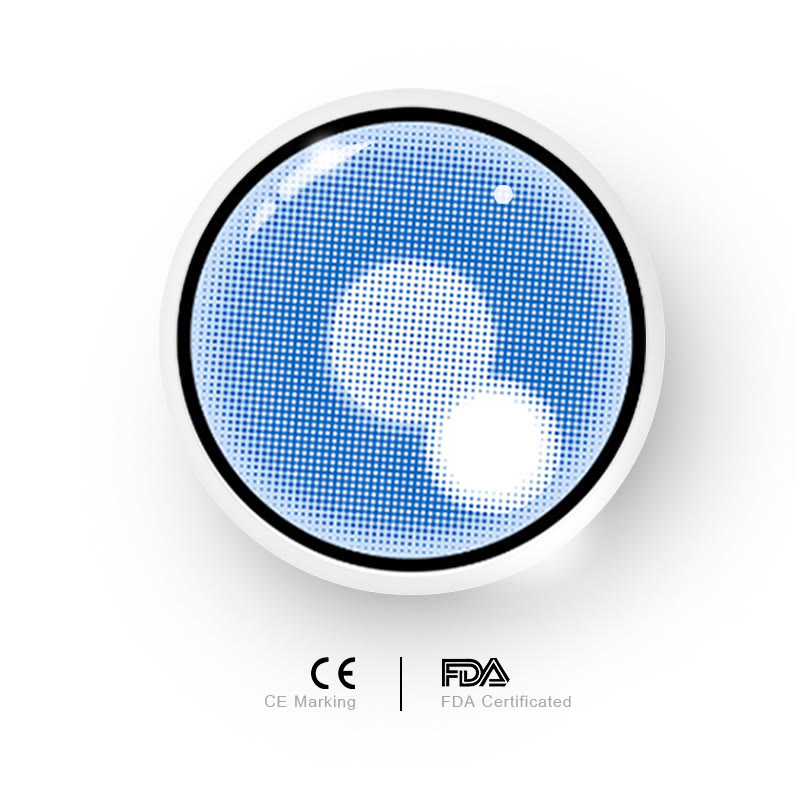 Uniieye Blind Cloud Rim Blue Cosplay Colored Contact Lenses-UNIIEYE