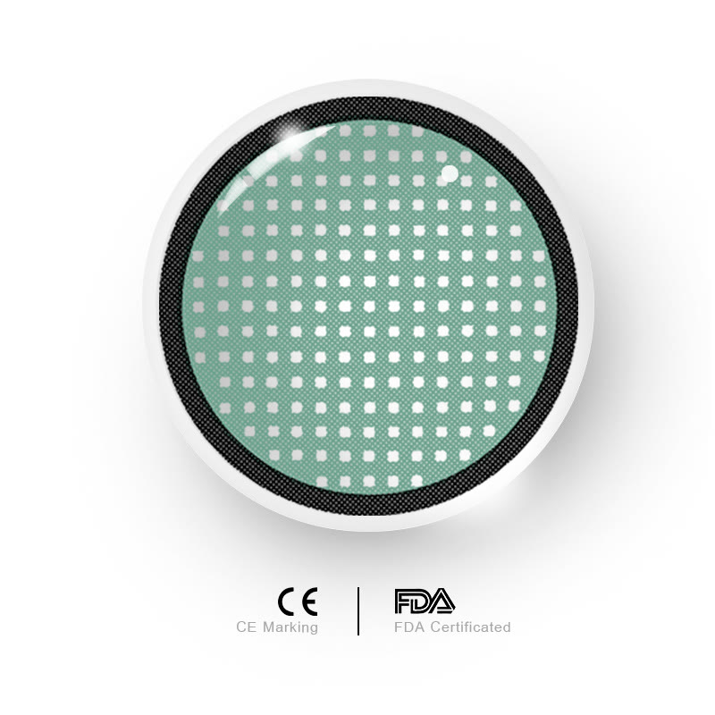 Uniieye Blind Dark Green Manson Mesh Prescription Cosplay Colored Contact Lenses-UNIIEYE